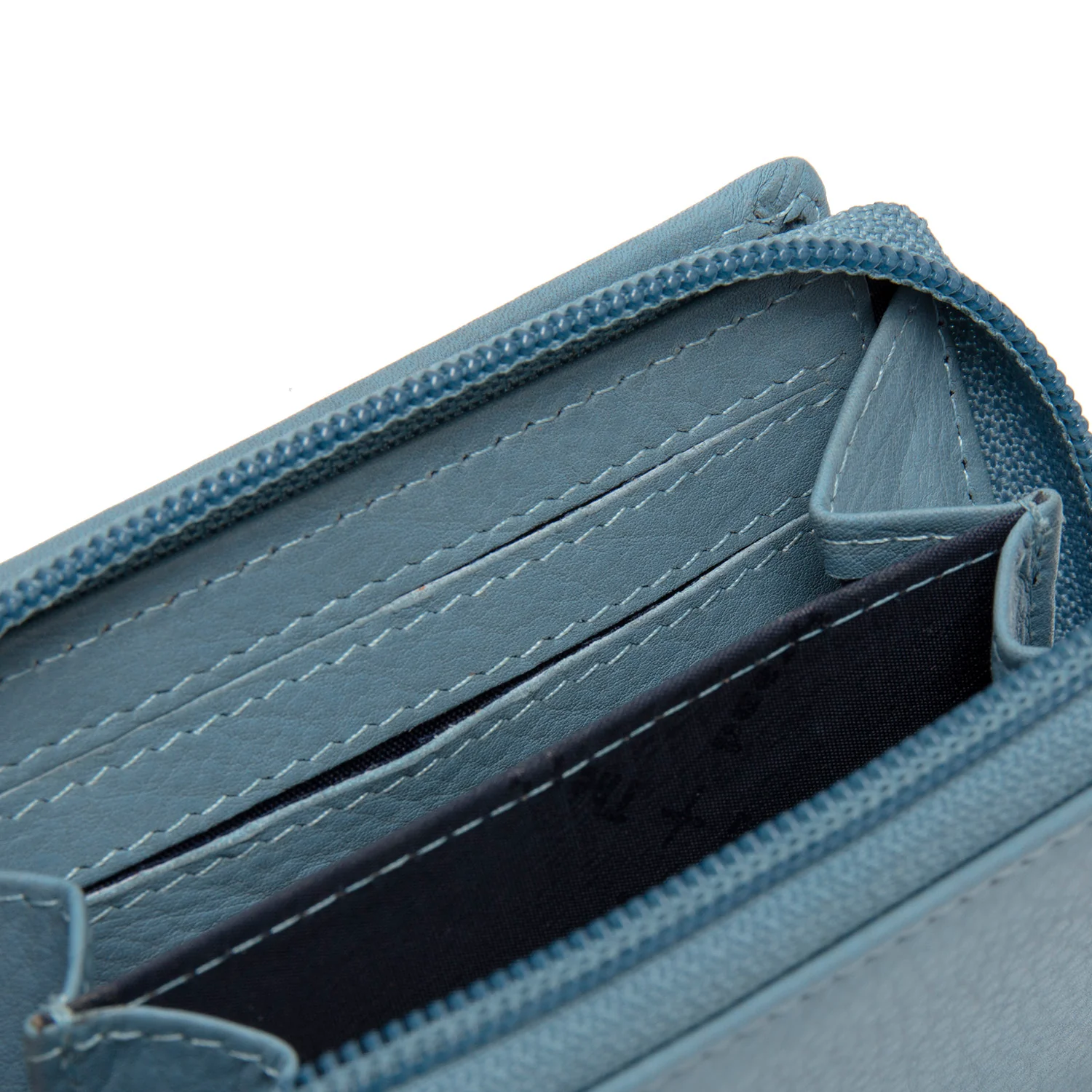 Leather Wallet Sky Blue Floren - Image 4