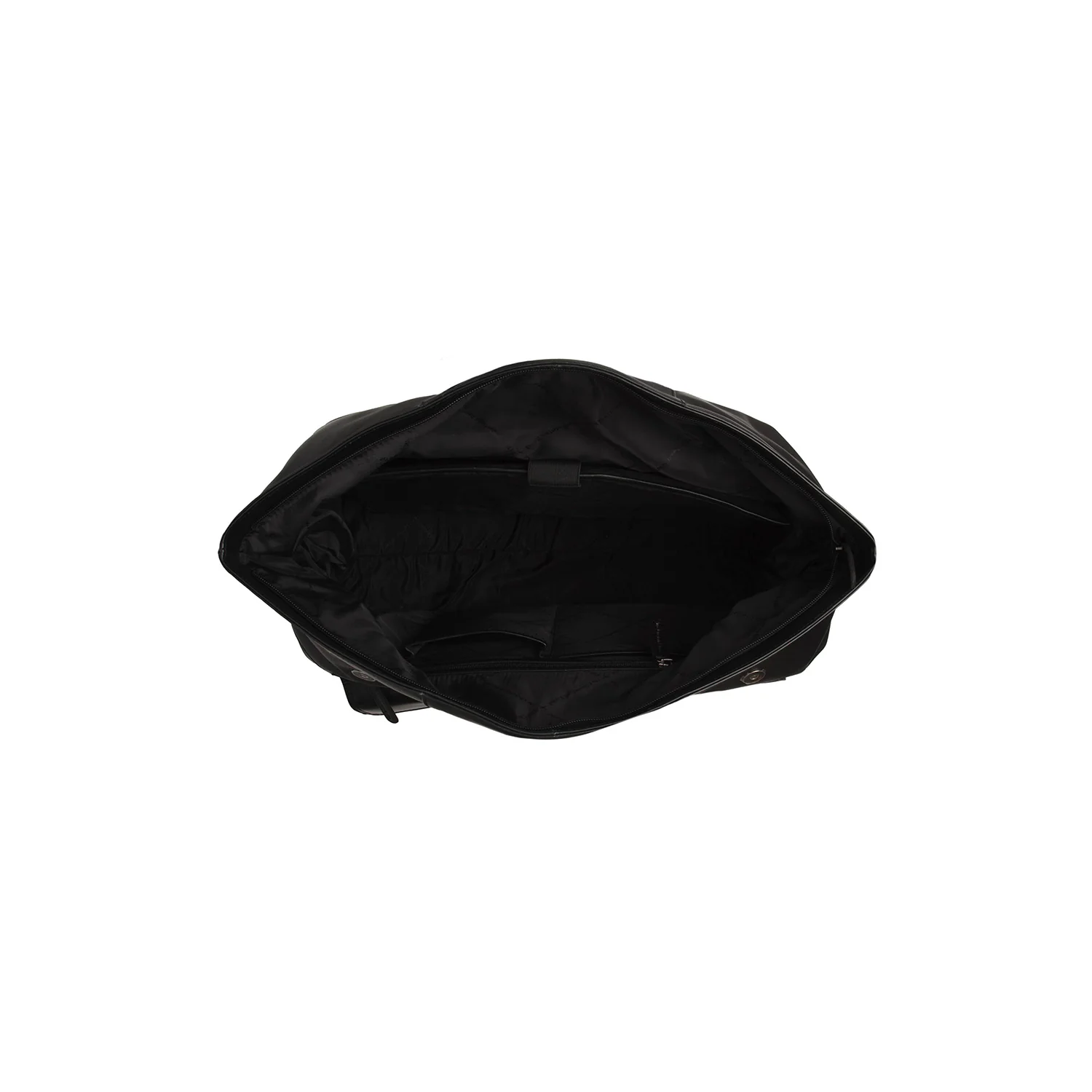 Leather Travel Bag Black Lazio - Image 4