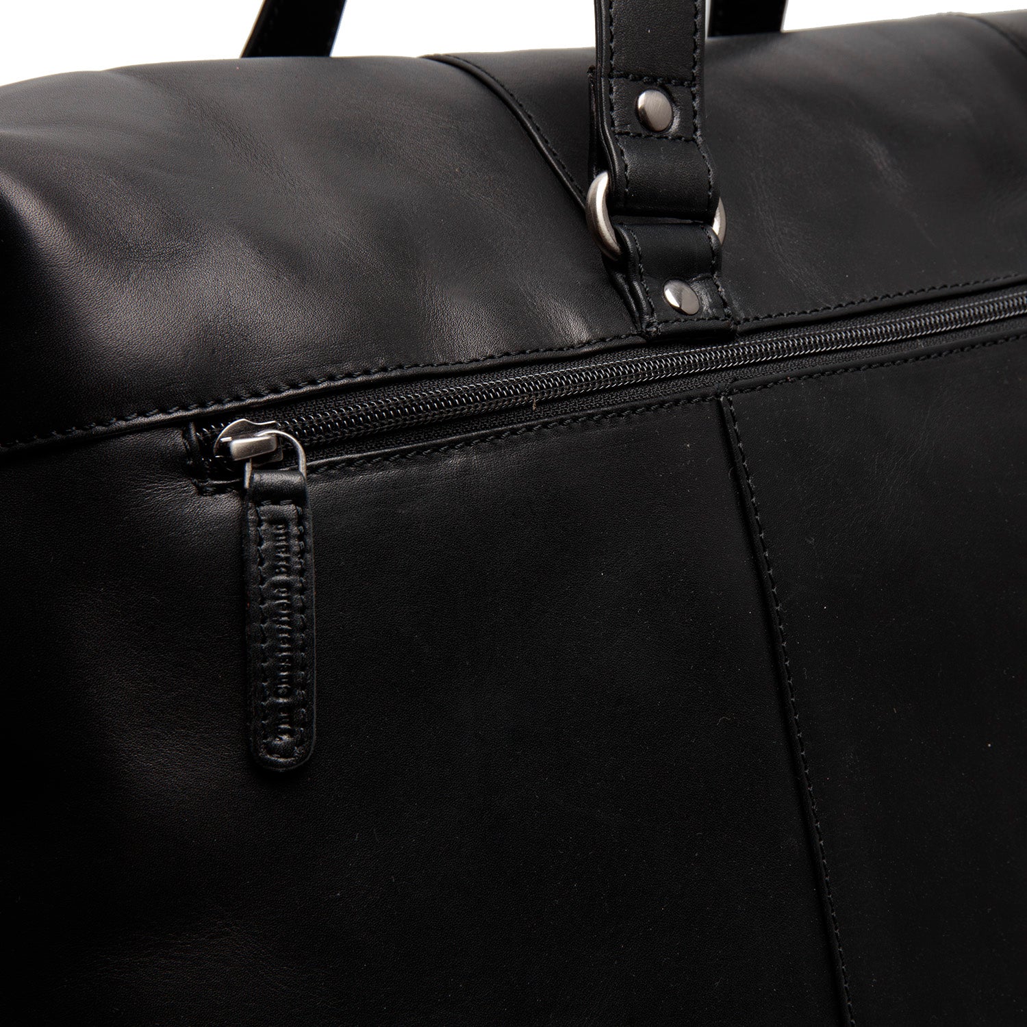 Leather Travel Bag Black Lazio - Image 6