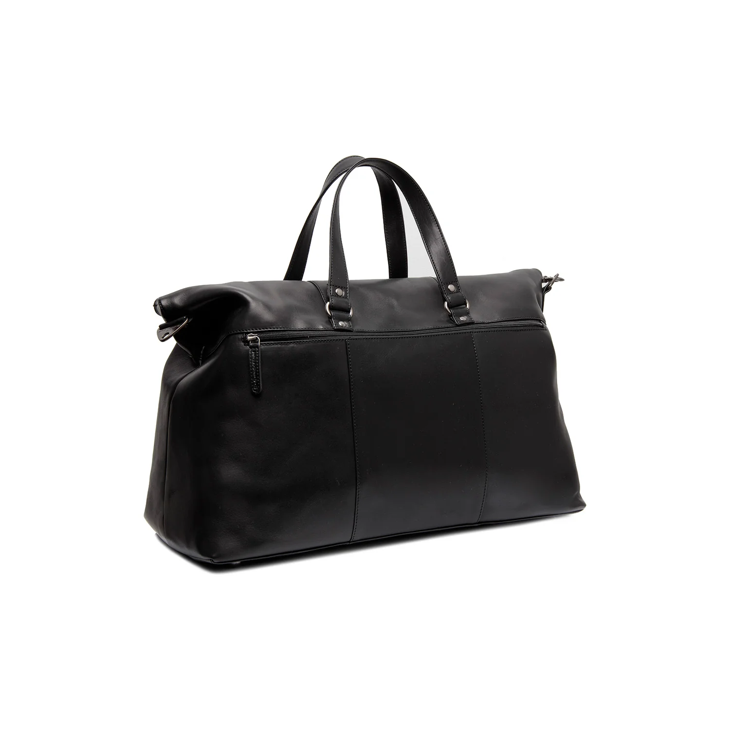 Leather Travel Bag Black Lazio - Image 7