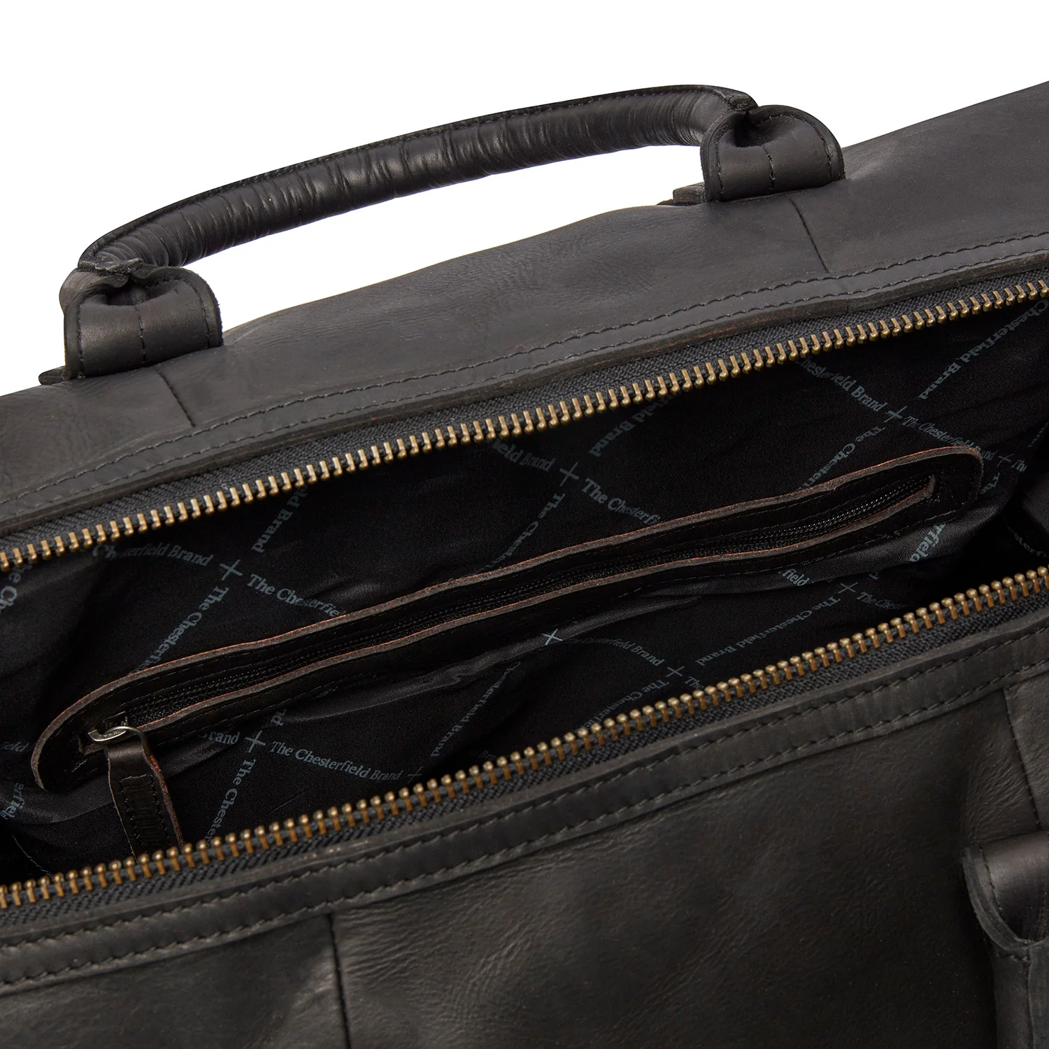 Leather Travel Bag Black Portsmouth - Image 4
