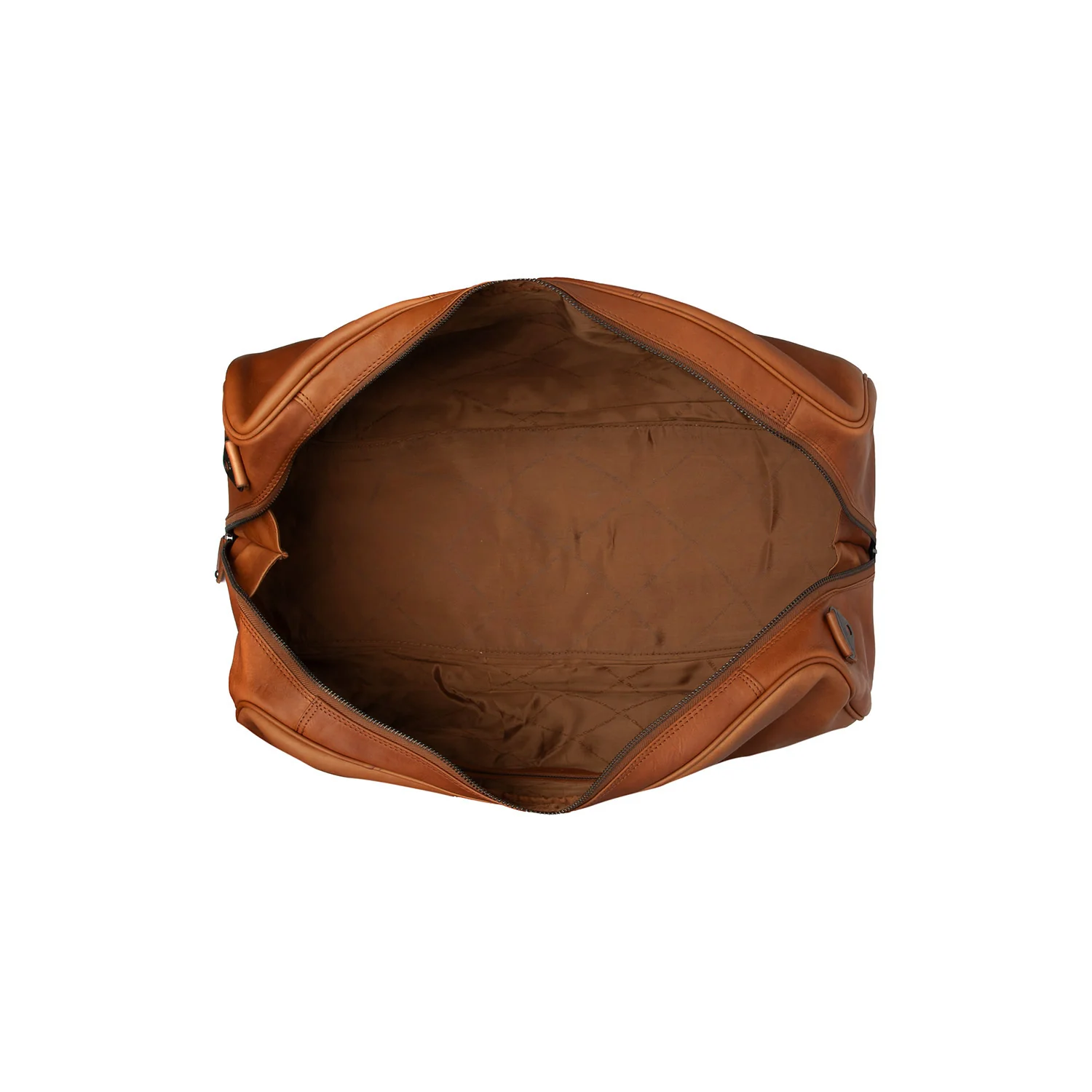 Leather Travel Bag Cognac William - Image 6
