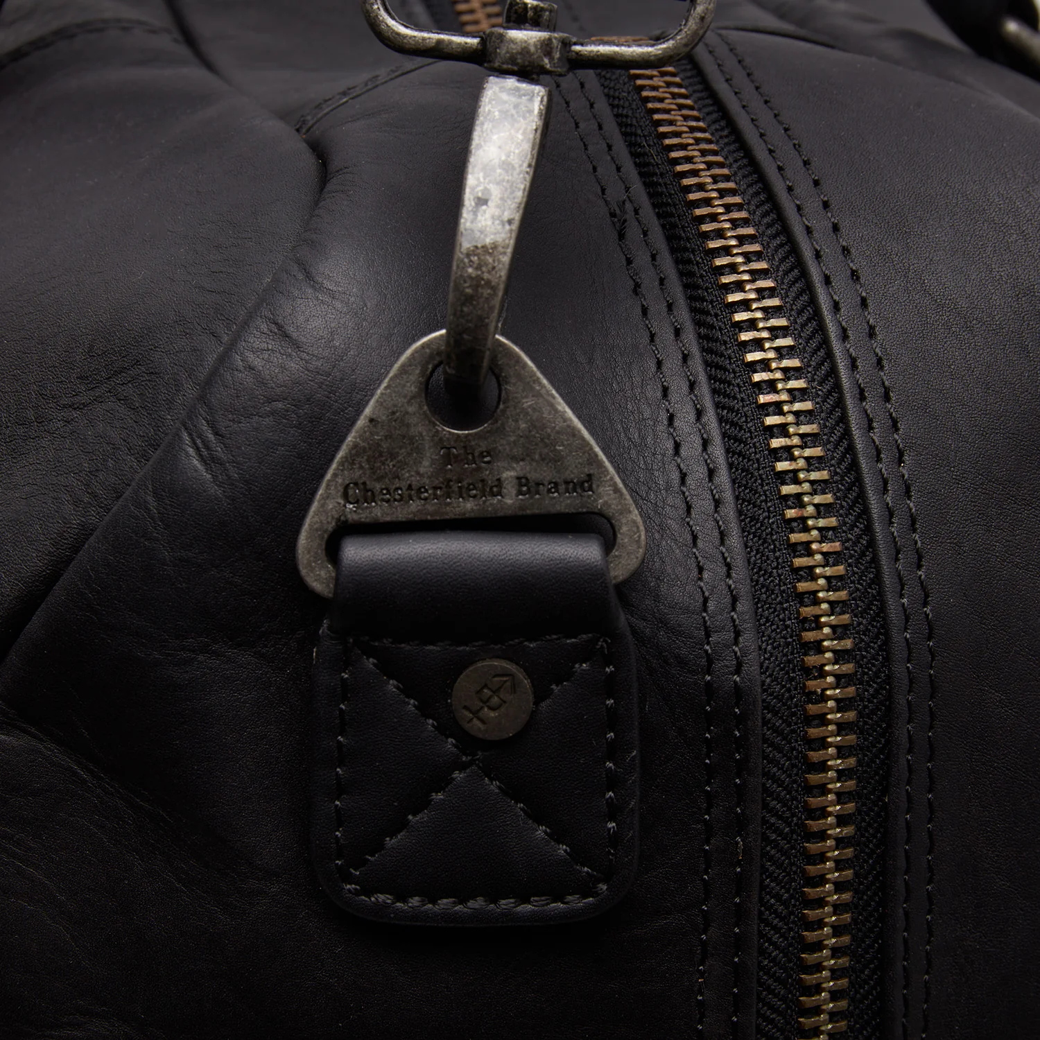 Leather Travel Bag Black Perth - Image 5
