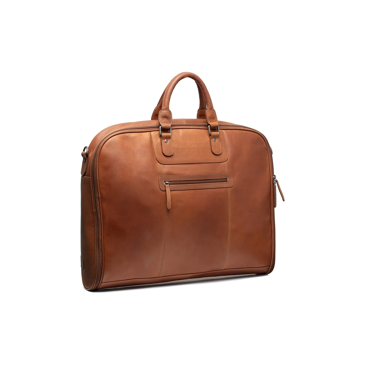Leather Garment Bag Cognac Josh - Image 7
