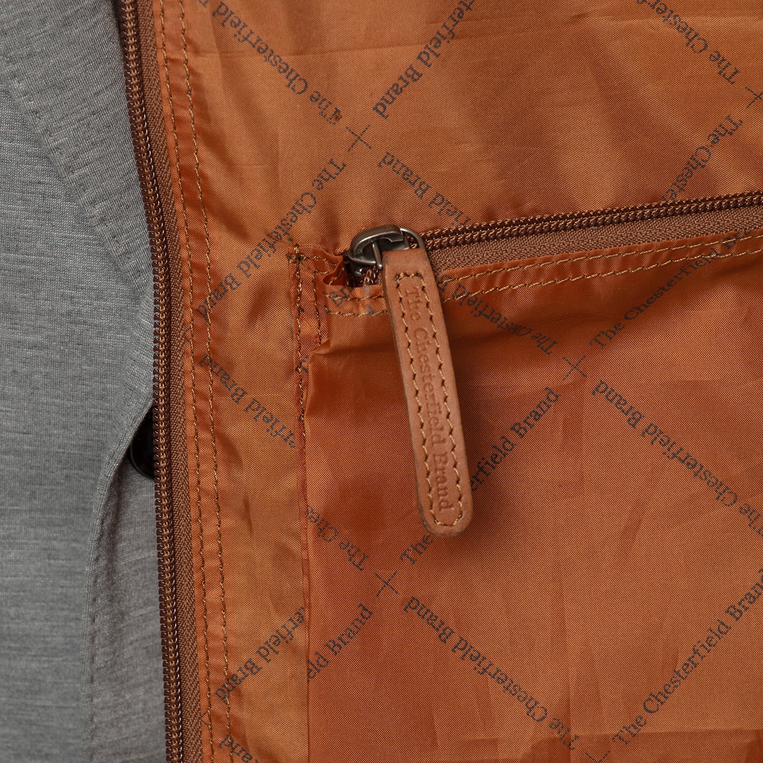 Leather Garment Bag Cognac Josh - Image 8