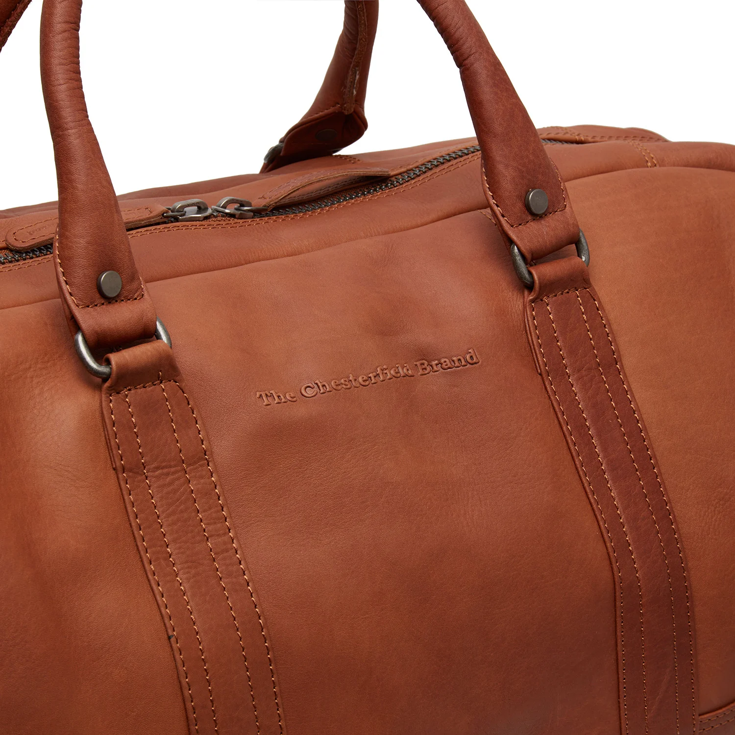 Leather Travel Bag Cognac Melbourne - Image 3