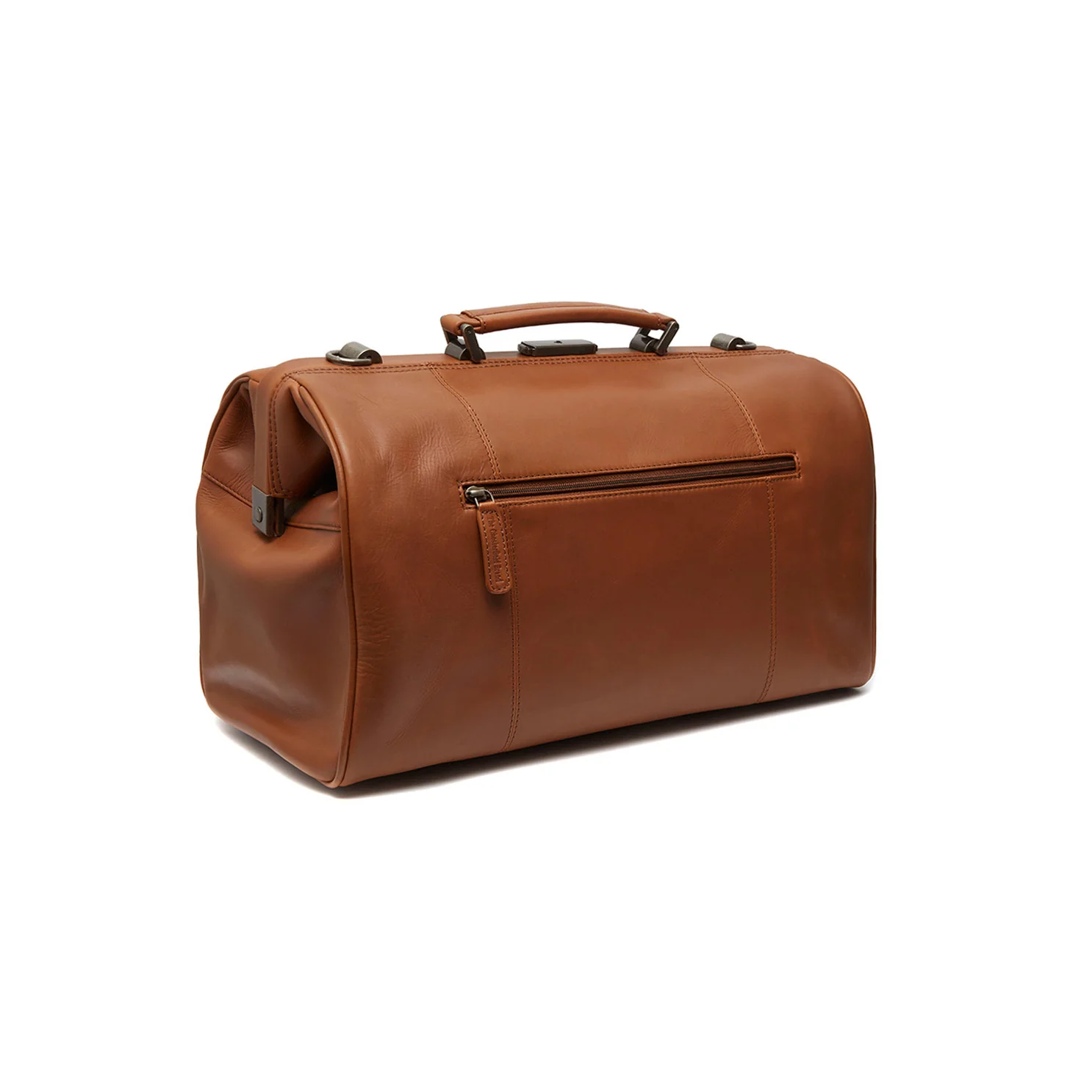 Leather Travel Bag Cognac Texel - Image 5