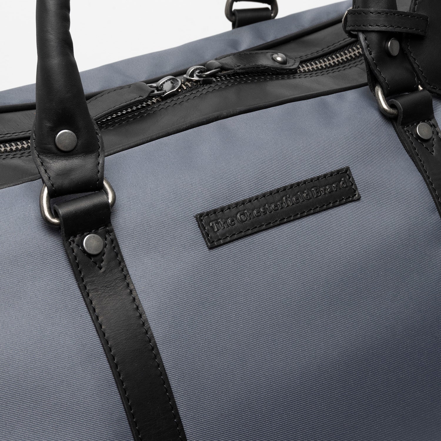 Leather Travel Bag Light Grey Tornio - Image 6