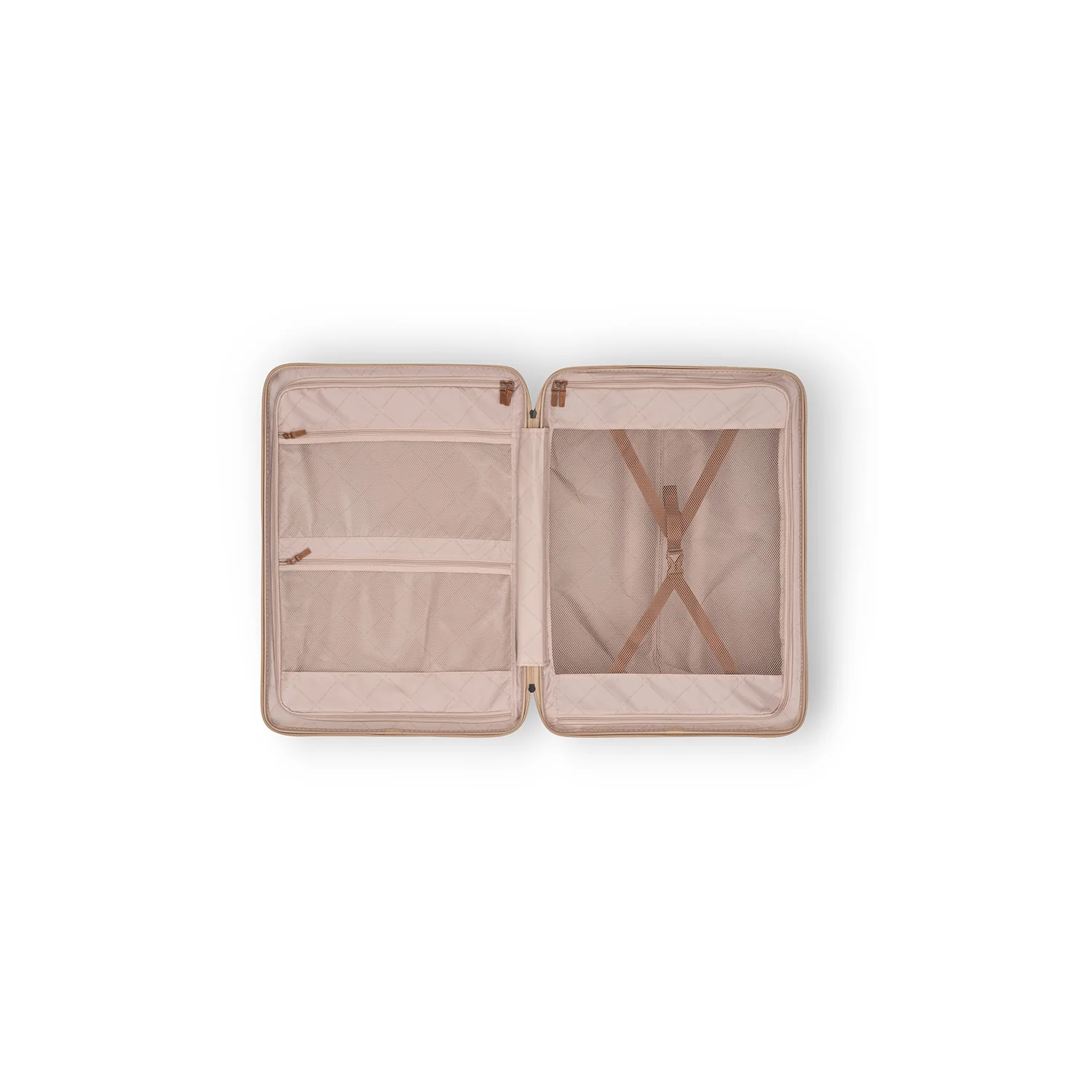 Suitcase Set Front Pocket Champagne Zuna - Image 8